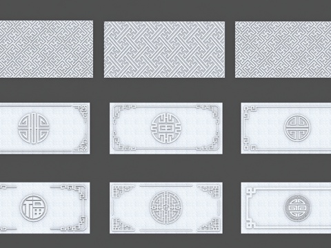 Window grilles board Chinese-style flower plate Chinese-style relief Chinese-style carving
