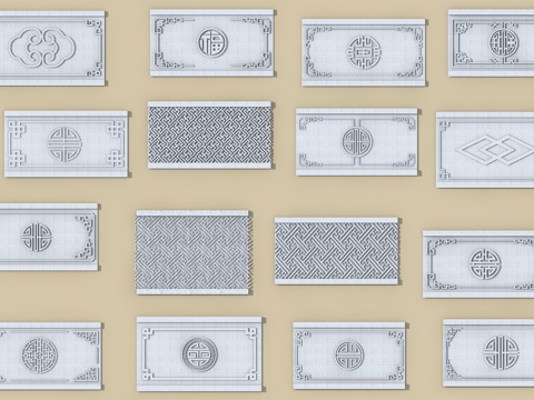 Window grilles board Chinese-style flower plate Chinese-style relief Chinese-style carving