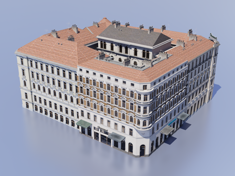 European-style multi-storey enclosed building