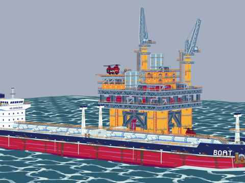 Ship Cruise Oil Drilling Platform Offshore Drilling Offshore Tanker