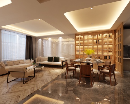 Modern minimalist living room