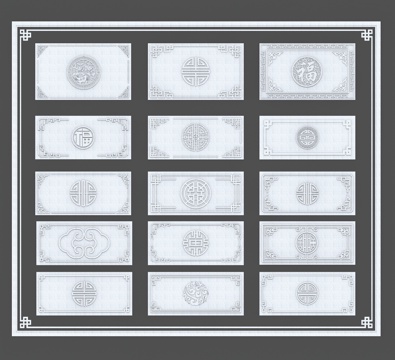 Window grilles board Chinese-style flower plate Chinese-style relief Chinese-style carving