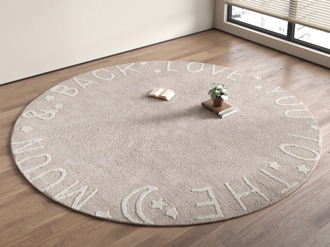 Modern Carpet Round Carpet Simple Carpet Cream Plush Carpet Homestay Carpet