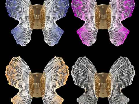 Modern Affordable Luxury Style Butterfly Fluorite Wall Lamp