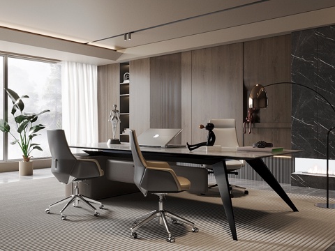 Modern manager's office chairman's office office desk and chair combination