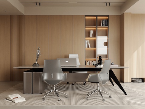 Modern General Manager's Office Chairman's Office Office Desk and Chair Combination