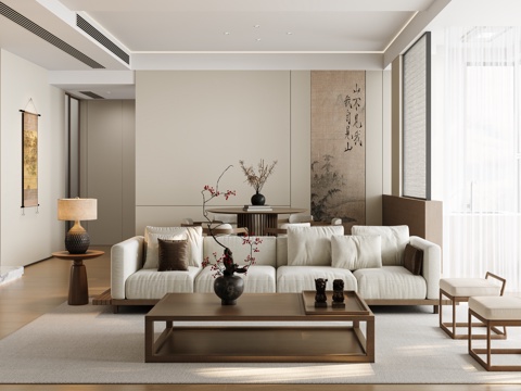 New Chinese Living&Dining Room