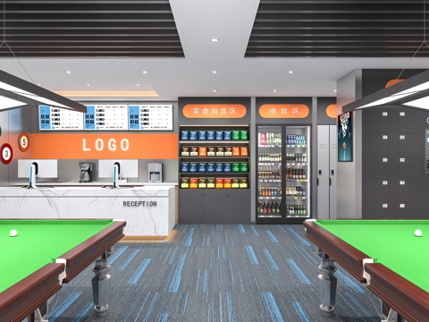 modern billiard hall
