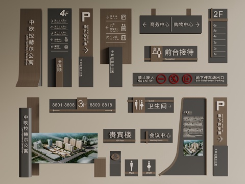 Italian Medieval Guide Signs, Directing Signs, Billboards