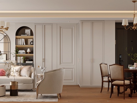 French Affordable Luxury Style DiningRoom