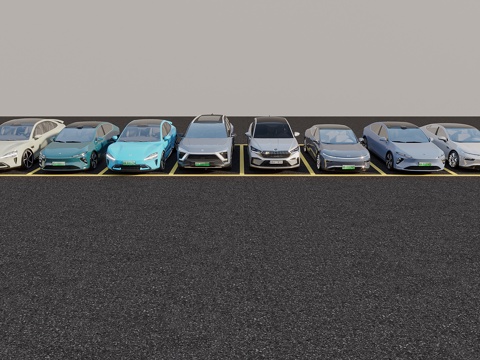 Car oil car new energy car outdoor parking lot Xiaopeng car Weilai car