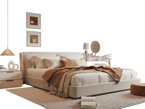 Modern Cream Style Double Bed