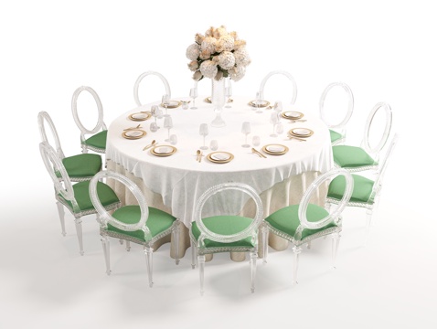 French Banquet Hall Banquet Table and Chair Acrylic Table and Chair Banquet Hall Table and Chair Combination French Yuck
