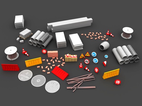 Site Factory Facilities and Equipment Building Materials Manhole Cover Signs Building Materials Warning Signs Cement Pipe Hanging Rope