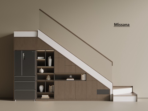 Italian Middle Ancient Staircase Cabinet Staircase Cabinet Stair Railing Handrail