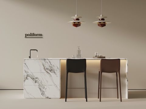 Modern Island Table and Chair