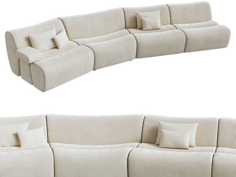 Modern Modular Shaped Sofa