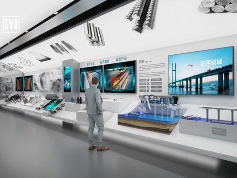 Steel Exhibition Hall Products Products Interactive Display Area Products Display Cabinet Steel Metallurgical Products