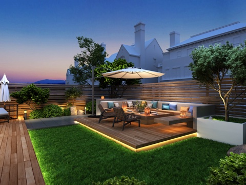 Residential Garden Landscape 3D model