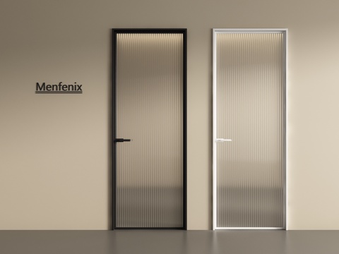 Modern Single Door Glass Door Bathroom Door Changhong Glass Single Door Frosted Glass Single Door