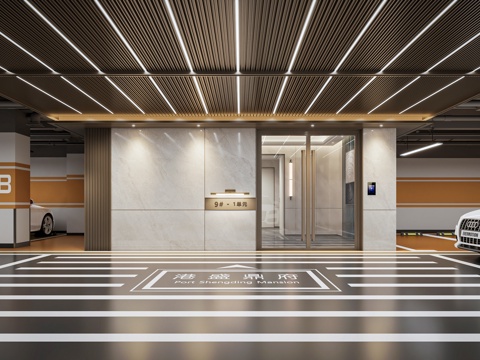 Modern underground parking