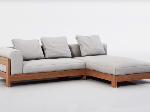 New Chinese L-shaped sofa sofa multi-person sofa leisure sofa