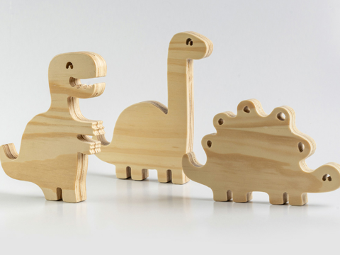 Dinosaur Semi-finished Mortise and Tenon Structure Model Fun Toys Dinosaur Wooden Ornaments