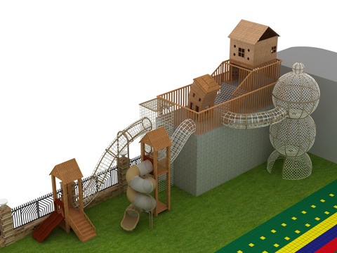 Kindergarten Children's Paradise Children's Wooden House Children's Climbing Paradise