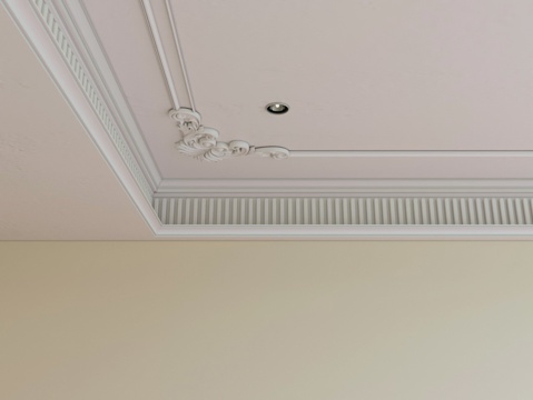 Chinese-style ceiling carved ceiling corner flower plaster line