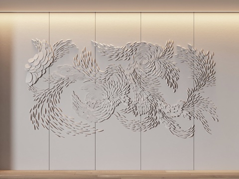 Modern leather carving modeling Wall relief background wall relief decoration wall modeling wall