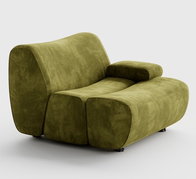 POLIFORM Single Slub Sofa Fabric Beanbag Sofa Chair