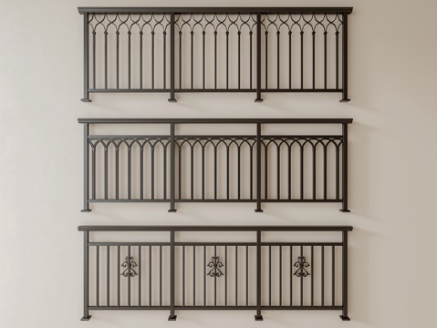 French European Style Wrought Iron Railing Balcony Railing Garden Railing Garden Fence Wrought Iron Railing