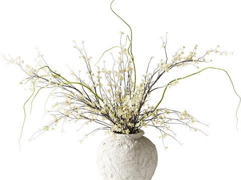 Neo-Chinese Style Qui Hua Vase Flower Art