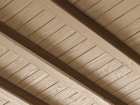 Neo-Chinese Style Quiet Wood Ceiling