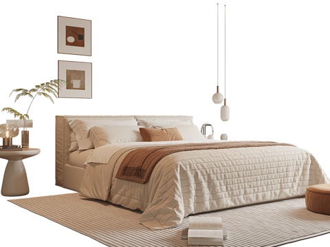 Modern Cream Style Double Bed