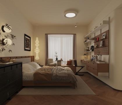 Middle-style master bedroom cloakroom
