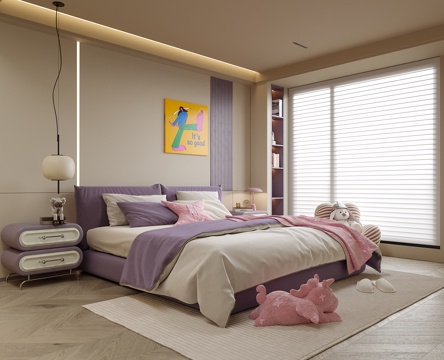 Modern Girls Room kids Bedroom kids Bedside Cabinet Children's Bed