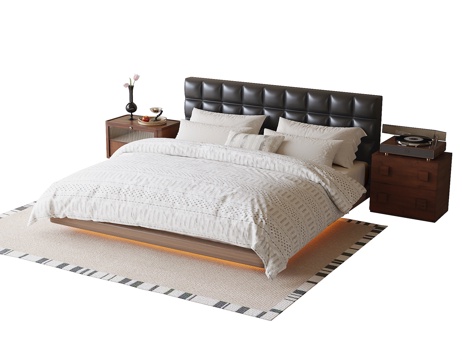Modern single bed children bed bedside table