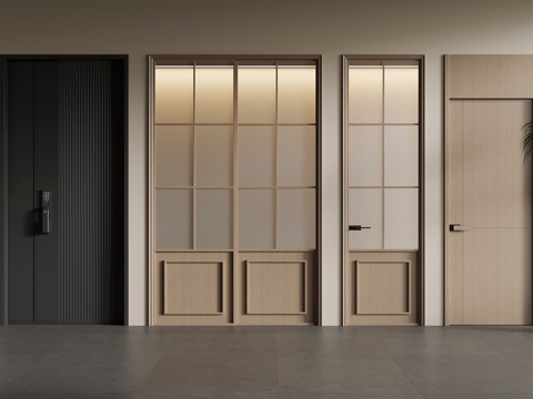 Single door modern single door glass door bedroom door sliding door security door