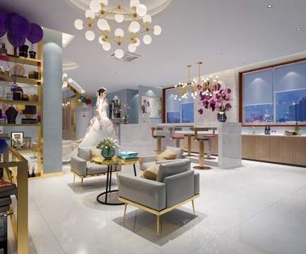 Modern Wedding Photography Chandelier Sofa