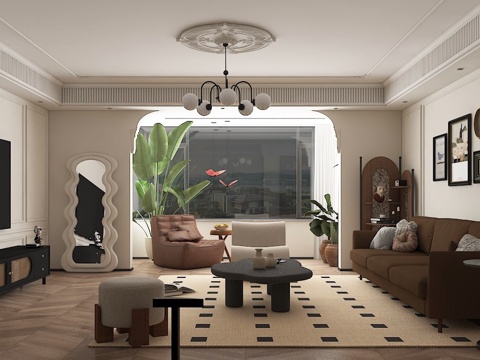 French Cream Living Room