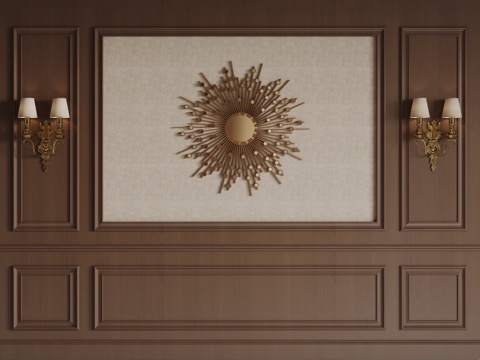 French Wall bedside background wall carved lines