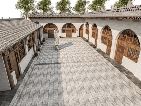 New Chinese Modern Homestay Building Cave Dwelling Homestay Building Northern Shaanxi Cave Dwelling Homestay Hotel Beautiful Countryside