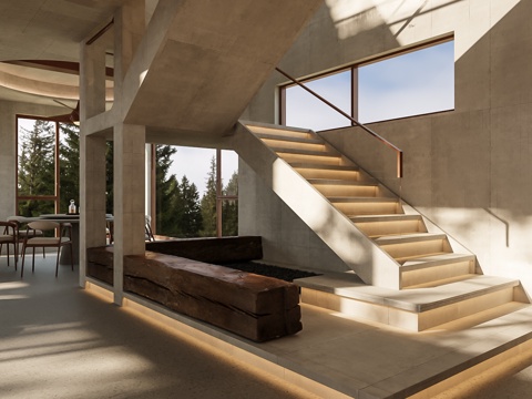 Silent Staircase Indoor Landscape Stairs Plant Landscape Courtyard Setches Plant Landscape Stairs