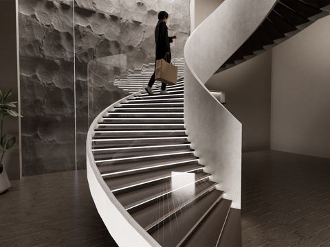 modern revolving staircase