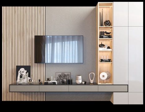 TV cabinet Wall TV background wall