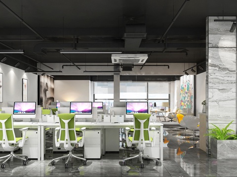 Modern minimalist office image wall office area office