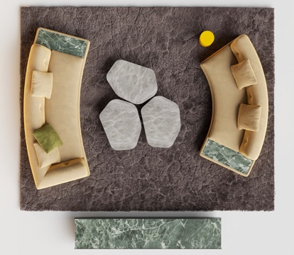 Minotti Sofa Coffee Table Combination Super Moon Sofa Curved Sofa