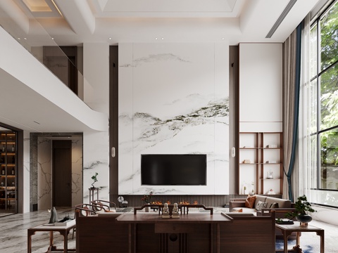 New Chinese Villa Living&Dining Room