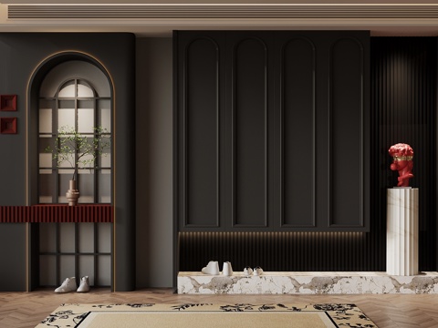 French Shoe Cabinet Entrance Shoe Cabinet